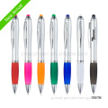 2015 most popular 2 in 1 ball pen with screen touch head stylus pen office plastic touch pen